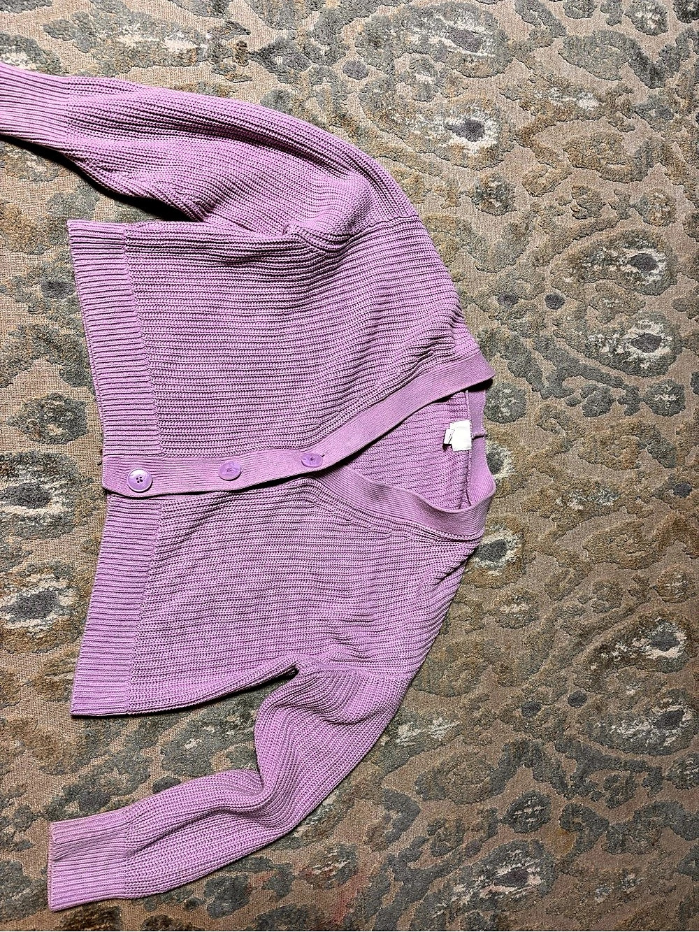 H&Medium Knit Cardigan in Purple Size Medium